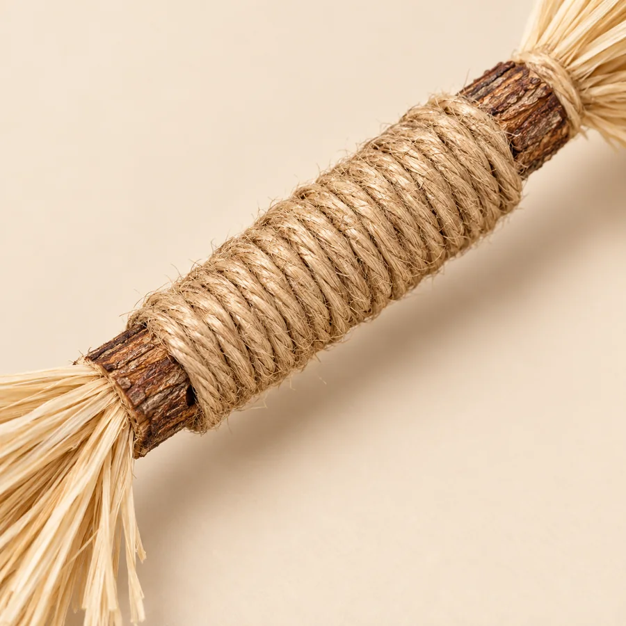 Sisal rope and raffia fibre